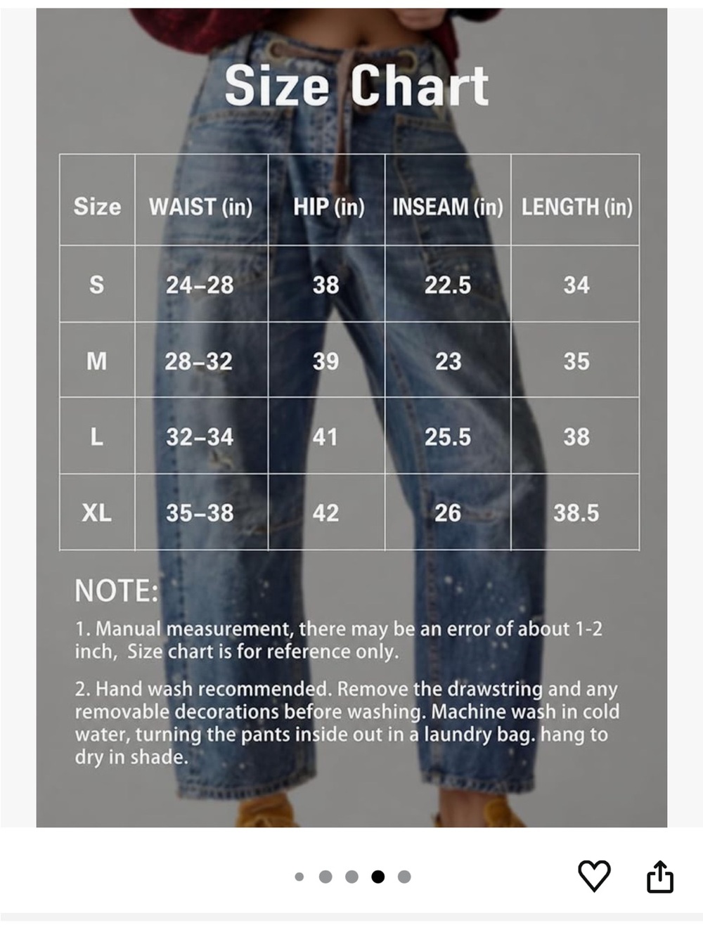 Pull On Barrel Jeans - Picture 3 of 3